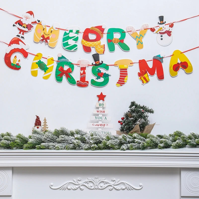 Christmas Banner Garland – Merry Christmas Decoration for Home, Navidad & Noel Décor 2025/2026