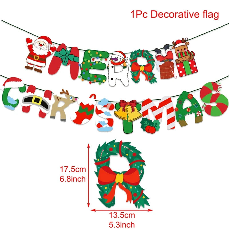 Christmas Banner Garland – Merry Christmas Decoration for Home, Navidad & Noel Décor 2025/2026