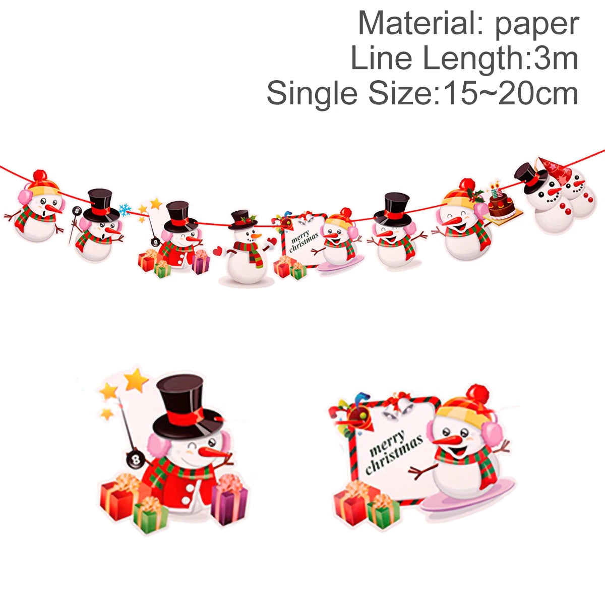 Christmas Banner Garland – Merry Christmas Decoration for Home, Navidad & Noel Décor 2025/2026