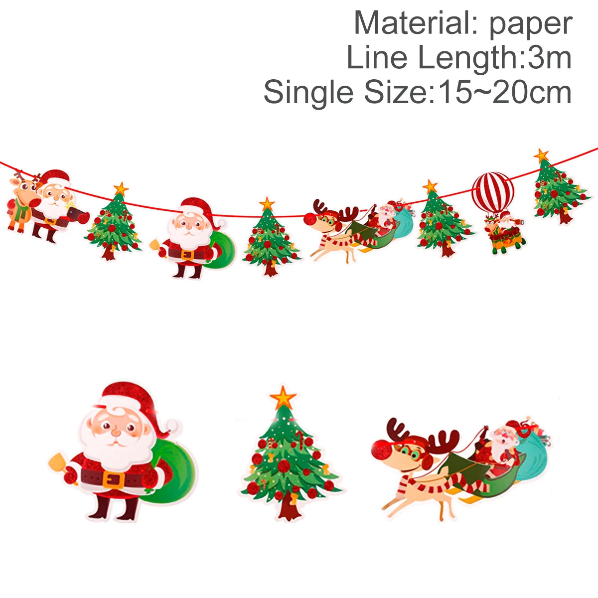 Christmas Banner Garland – Merry Christmas Decoration for Home, Navidad & Noel Décor 2025/2026