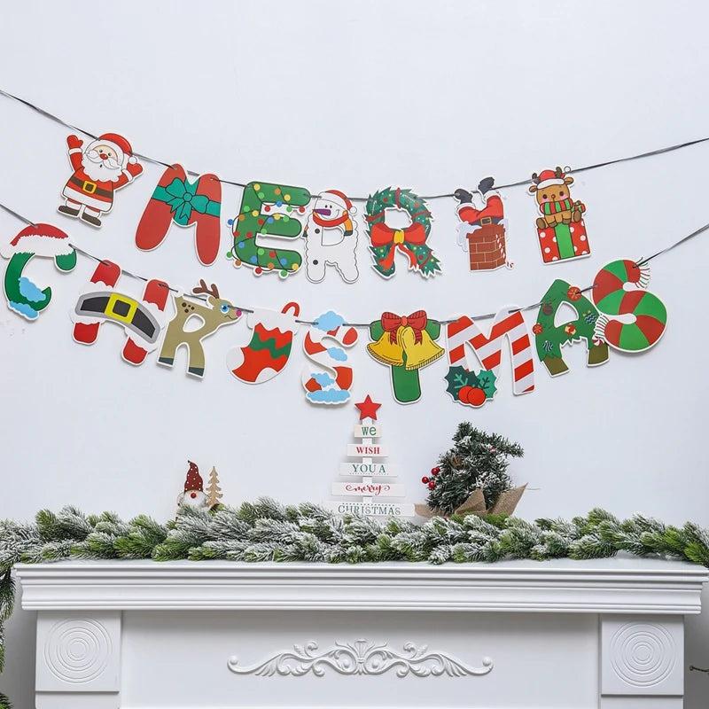 Christmas Banner Garland – Merry Christmas Decoration for Home, Navidad & Noel Décor 2025/2026