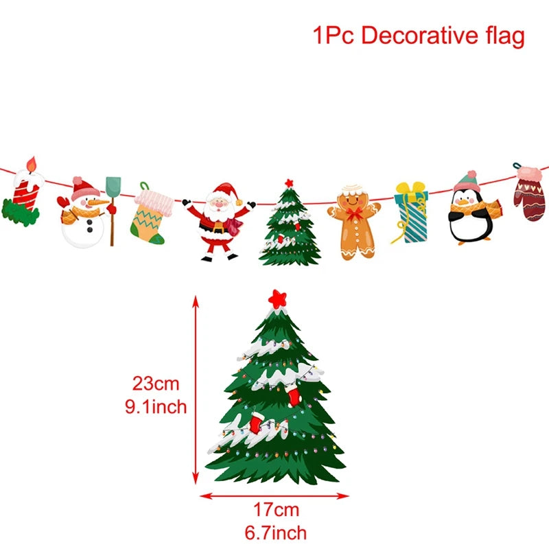 Christmas Banner Garland – Merry Christmas Decoration for Home, Navidad & Noel Décor 2025/2026
