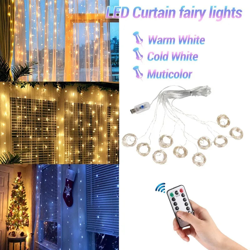 Christmas Curtain Fairy Lights – 2025 Home Décor