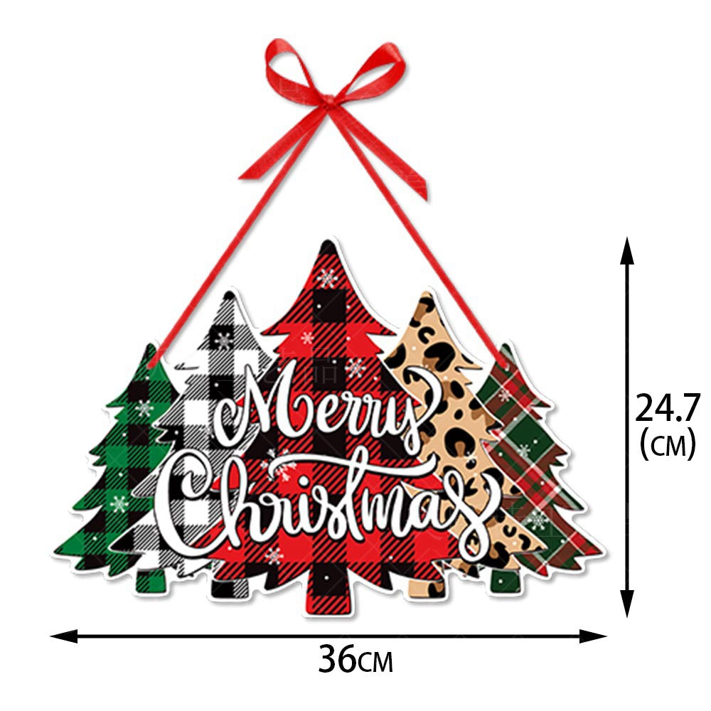 Christmas Door Hanger & Tree Ornaments – Santa, Snowman & Elk Pendants for Holiday Décor 2025