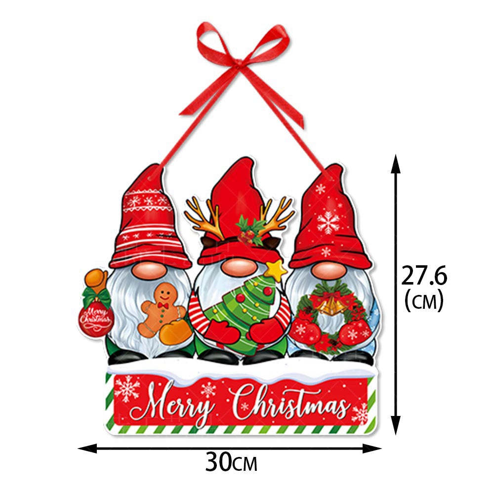 Christmas Door Hanger & Tree Ornaments – Santa, Snowman & Elk Pendants for Holiday Décor 2025