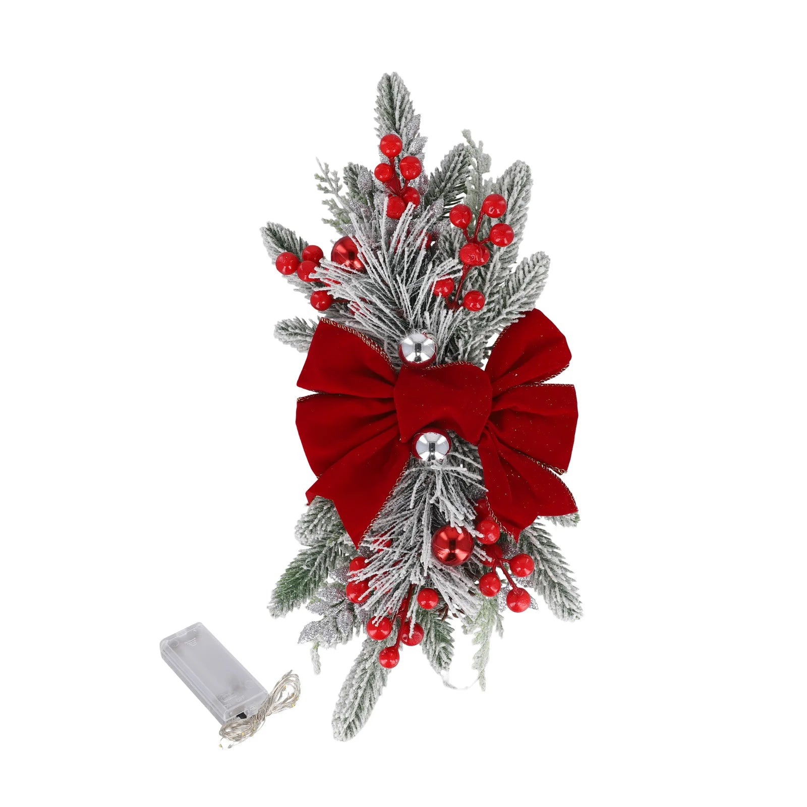 Christmas Staircase Decoration Wreath – DIY Indoor/Outdoor Garland with LED Lights for Holiday Parties