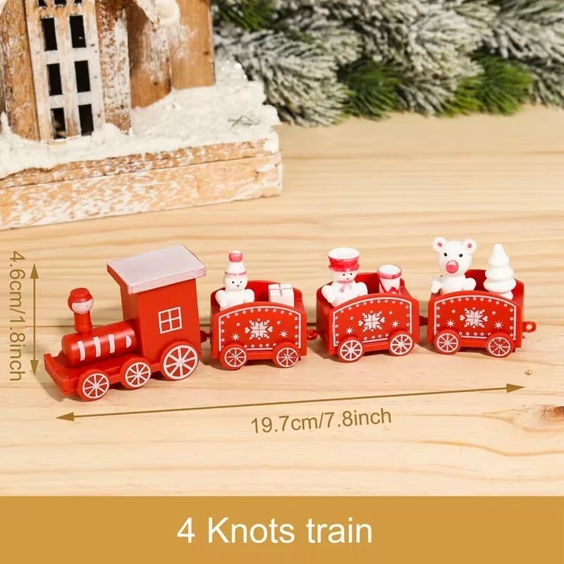 Christmas Train Decorations – Wooden Merry Christmas Ornament for Home & Holiday Décor 2024/2025