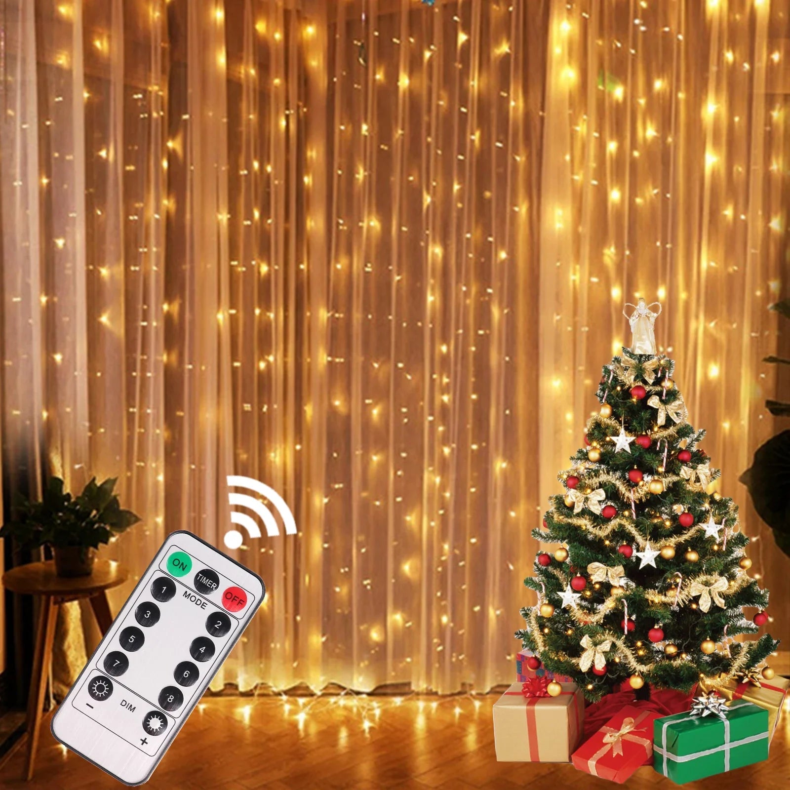 Christmas Curtain Lights Garland – 2025 Holiday Décor