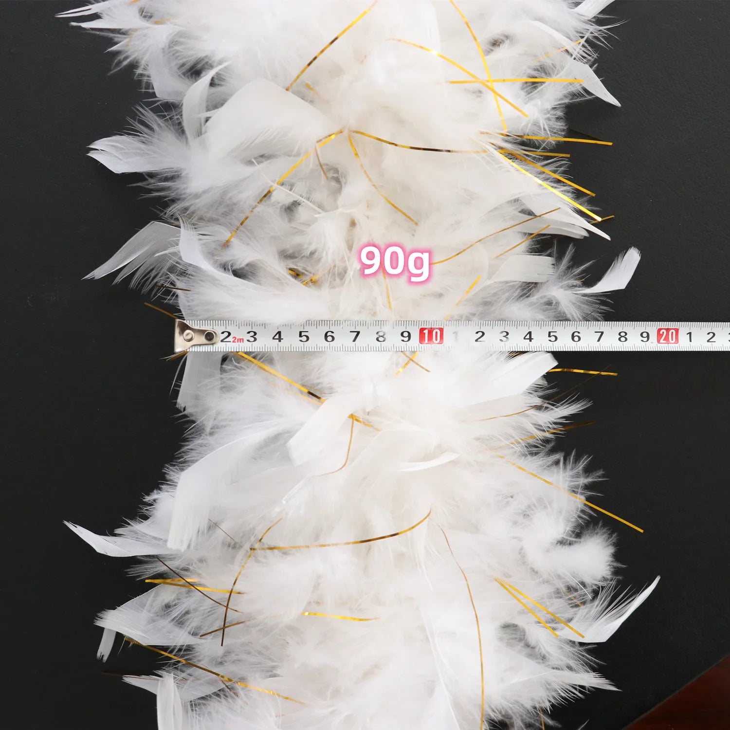 Luxury White Marabou Feather Boa – 2 Yards Soft Turkey Plumes for Crafts, Costumes & Décor