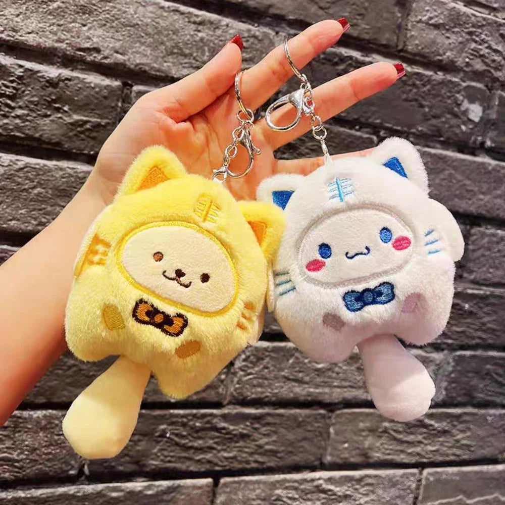 Hello Kitty Kuromi PomPomPurin Doll Backpack Charm – Anime Kawaii Keychain for Girls, Cinnamoroll & Melody Cute Gift