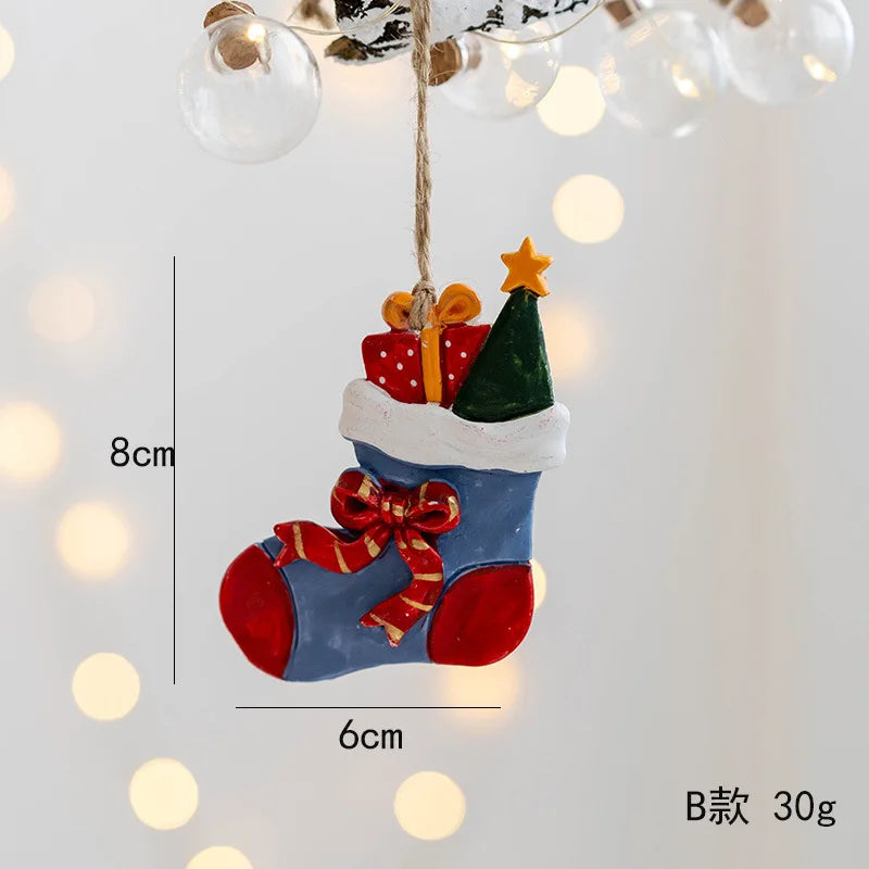Resin Christmas Ornaments – Santa, Angel & Snowman Pendants for Tree & Holiday Décor 2025