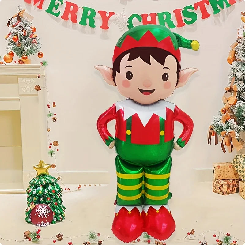 1/2PCS 61-Inch Standing Christmas Elf Balloons – Indoor & Outdoor Holiday Party Decoration, Christmas Supplies