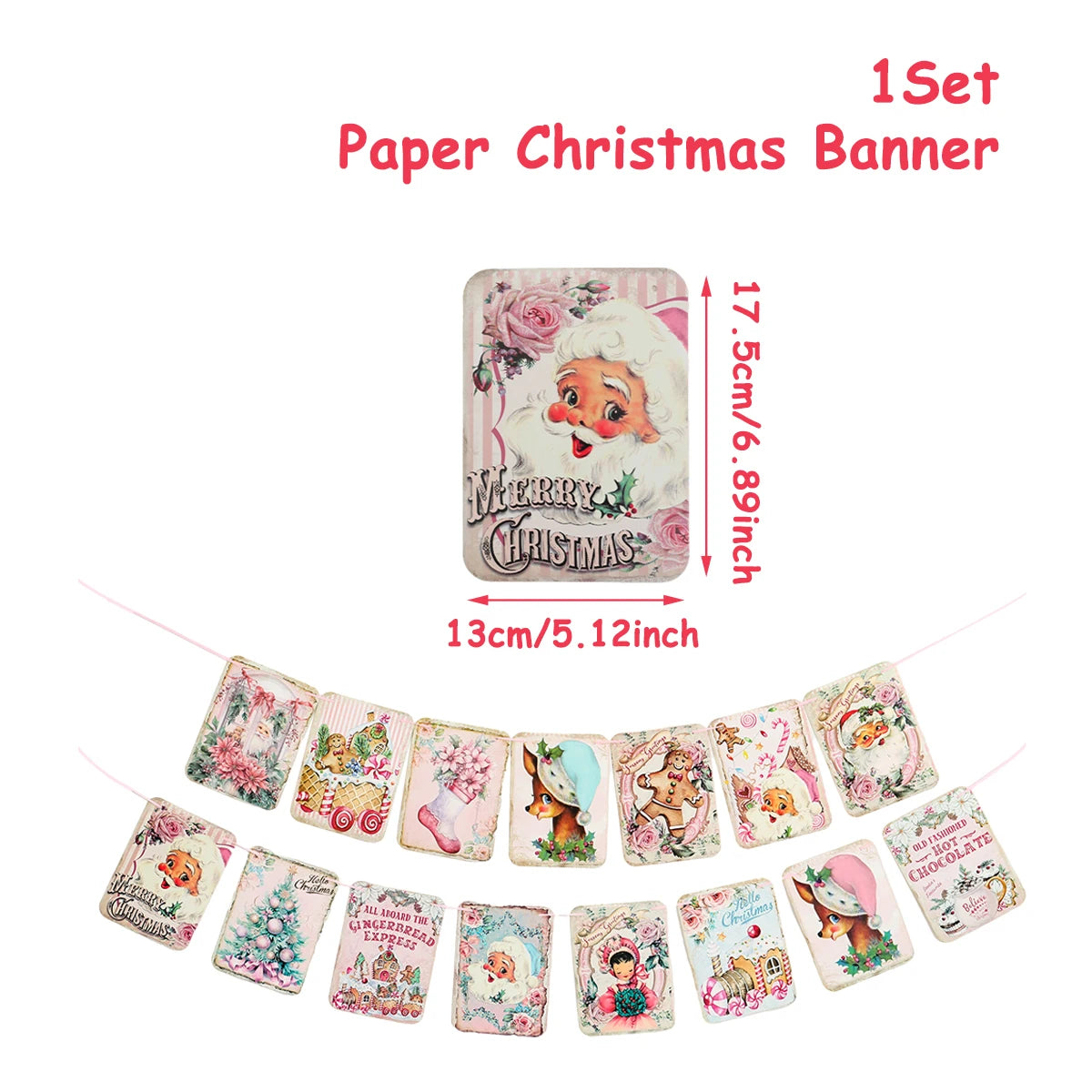 Christmas Banner Garland – Merry Christmas Decoration for Home, Navidad & Noel Décor 2025/2026