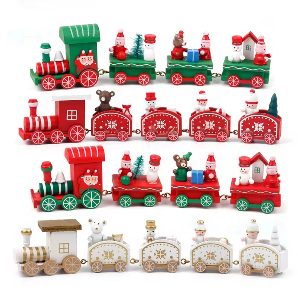 Christmas Train Decorations – Wooden Merry Christmas Ornament for Home & Holiday Décor 2024/2025