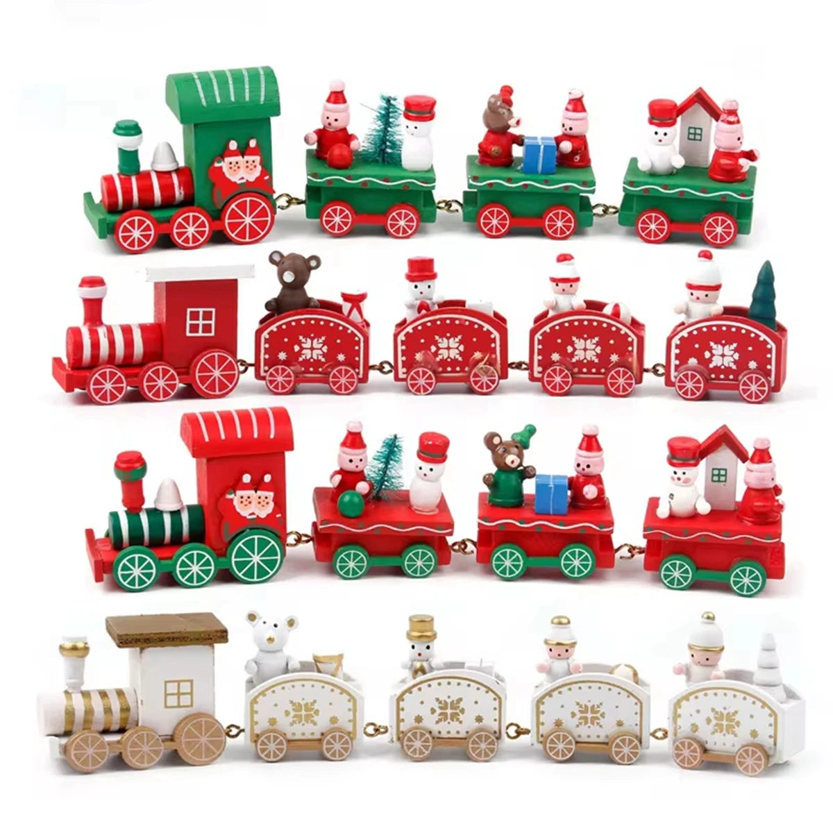 Christmas Train Decorations – Wooden Merry Christmas Ornament for Home & Holiday Décor 2024/2025