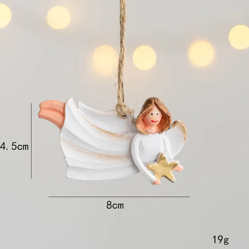 Resin Christmas Ornaments – Santa, Angel & Snowman Pendants for Tree & Holiday Décor 2025