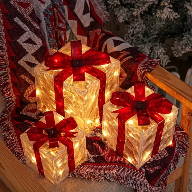 Christmas Decorative Lights Gift Set – 3-Pack Luminous Décor