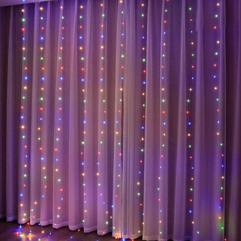 Christmas Curtain Lights Garland – 2025 Holiday Décor