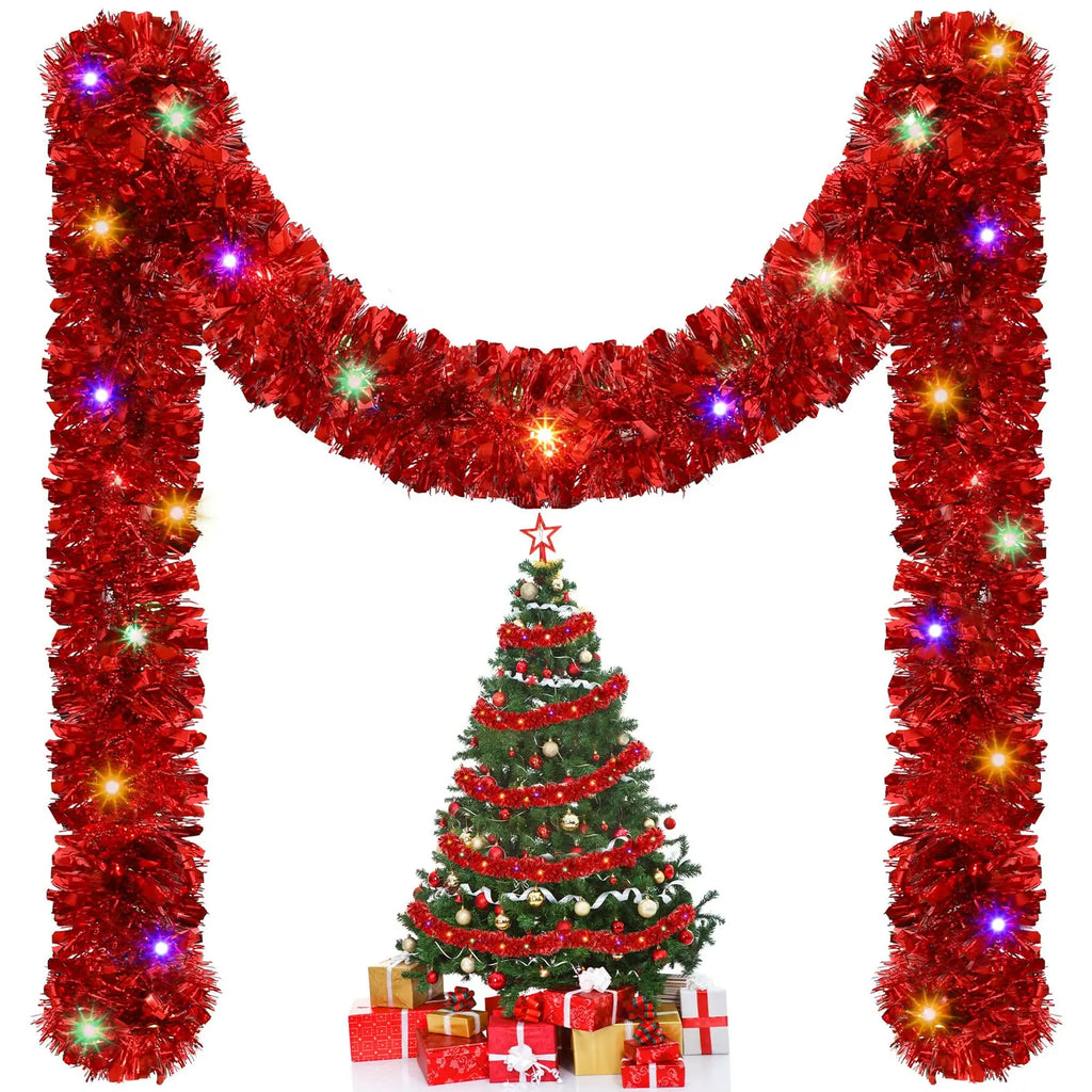 Christmas Tinsel Garland – 5M Indoor & Outdoor Décor