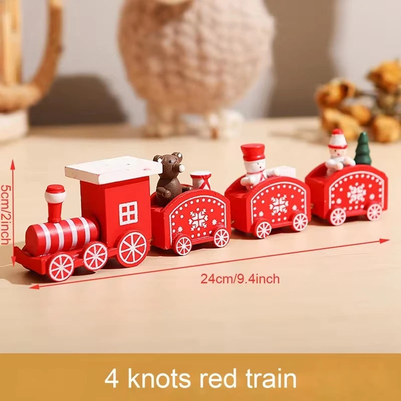 Christmas Train Decorations – Wooden Merry Christmas Ornament for Home & Holiday Décor 2024/2025