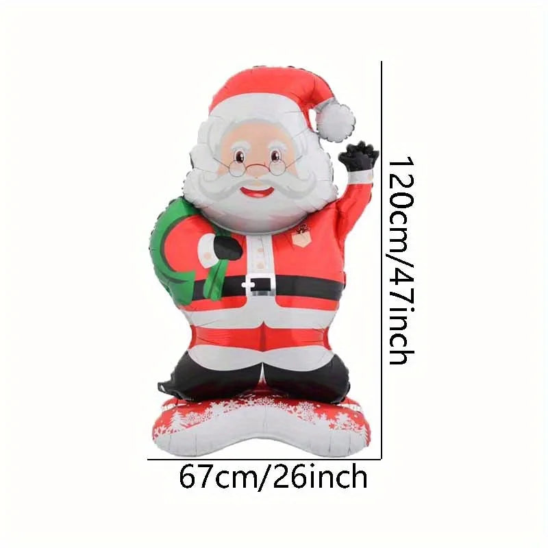 1/2PCS Standing Santa Claus Foil Balloon – Christmas Party Decoration, Holiday & New Year Themed Family Party Décor