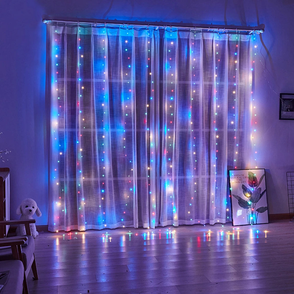 Christmas Curtain Lights Garland – 2025 Holiday Décor