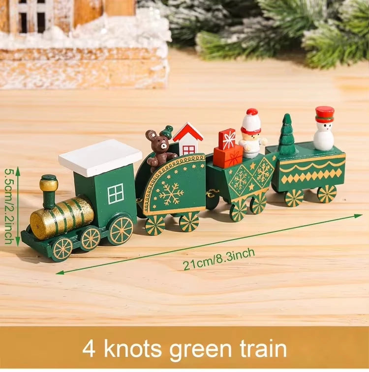 Christmas Train Decorations – Wooden Merry Christmas Ornament for Home & Holiday Décor 2024/2025