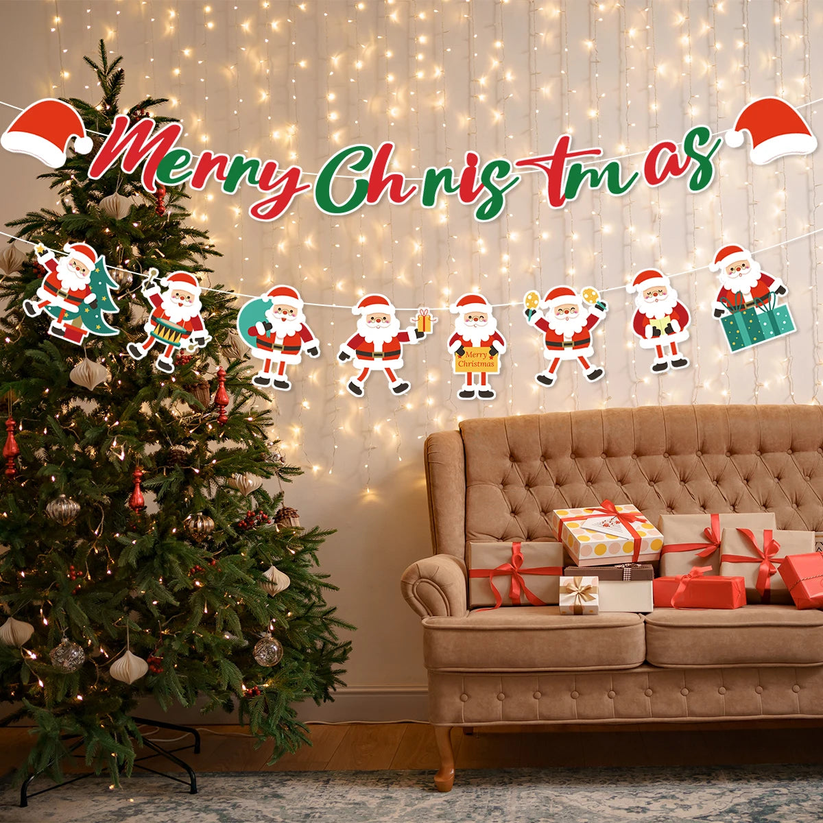 Christmas Banner Garland – Merry Christmas Decoration for Home, Navidad & Noel Décor 2025/2026