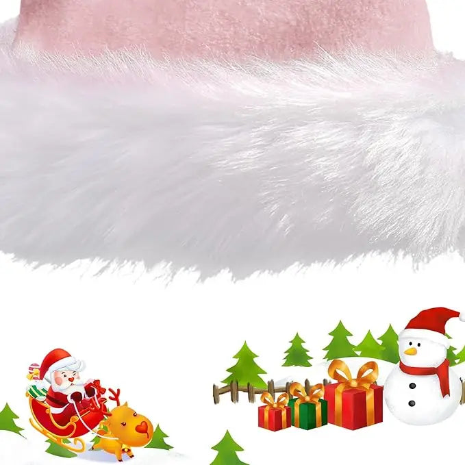 Christmas Santa Hats for Adults – Men & Women Holiday Hats in Red, Green, Blue, Pink, Purple, Black & White
