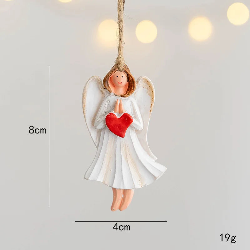 Resin Christmas Ornaments – Santa, Angel & Snowman Pendants for Tree & Holiday Décor 2025