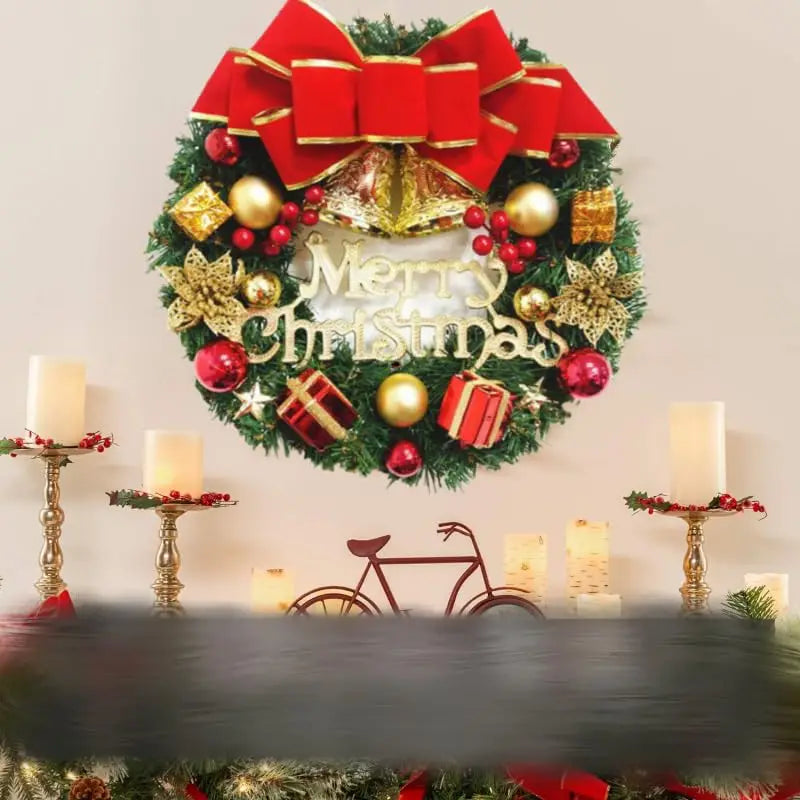Handmade Simulation Christmas Wreath – Exquisite High-Quality Door & Window Holiday Décor