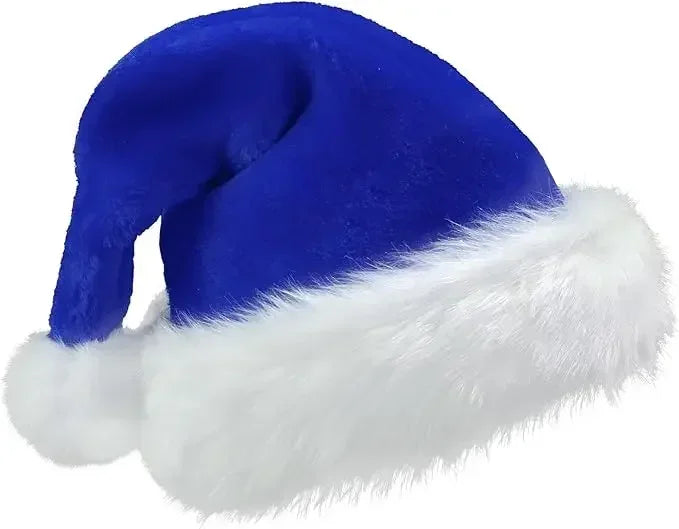 Christmas Santa Hats for Adults – Men & Women Holiday Hats in Red, Green, Blue, Pink, Purple, Black & White