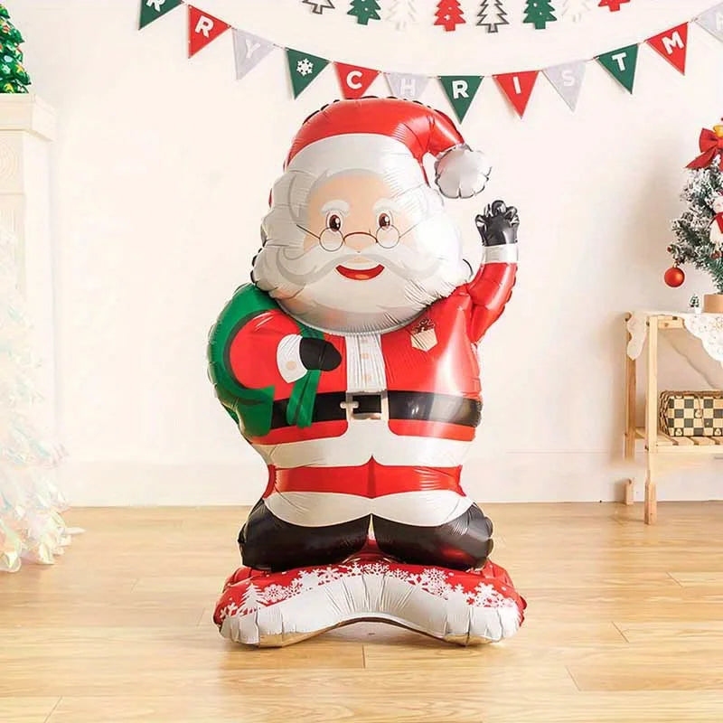 1/2PCS Standing Santa Claus Foil Balloon – Christmas Party Decoration, Holiday & New Year Themed Family Party Décor