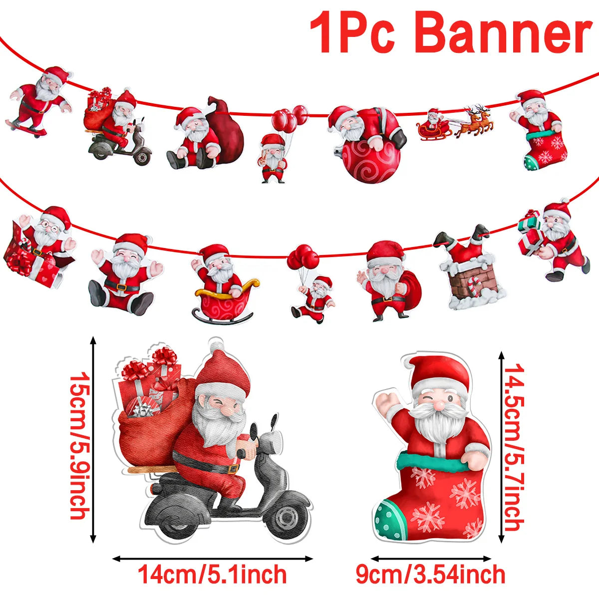 Christmas Banner Garland – Merry Christmas Decoration for Home, Navidad & Noel Décor 2025/2026
