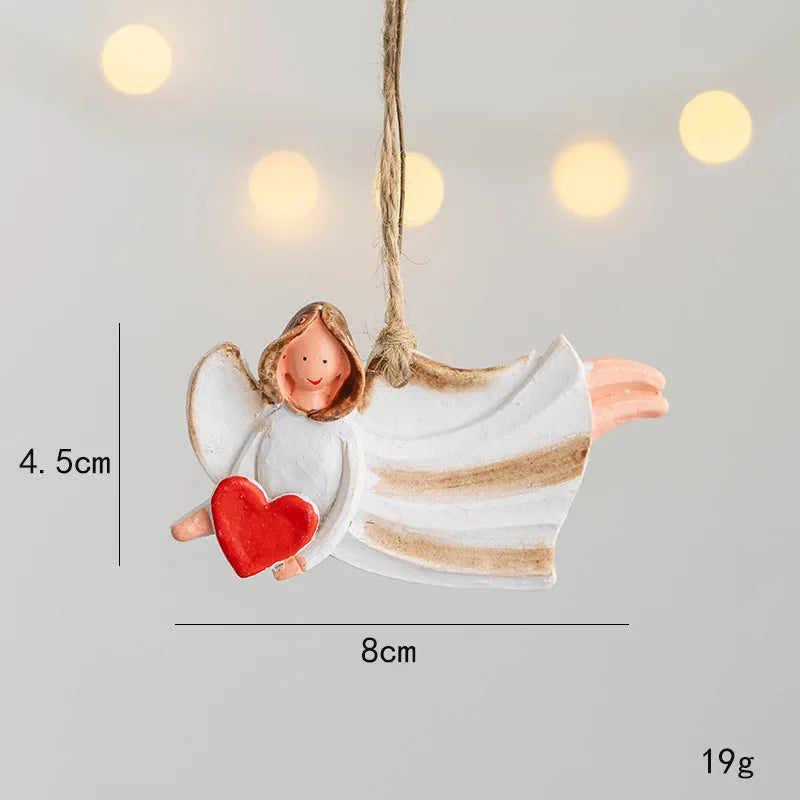 Resin Christmas Ornaments – Santa, Angel & Snowman Pendants for Tree & Holiday Décor 2025
