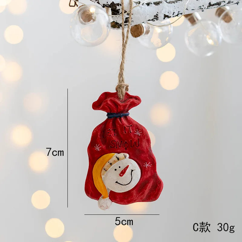 Resin Christmas Ornaments – Santa, Angel & Snowman Pendants for Tree & Holiday Décor 2025