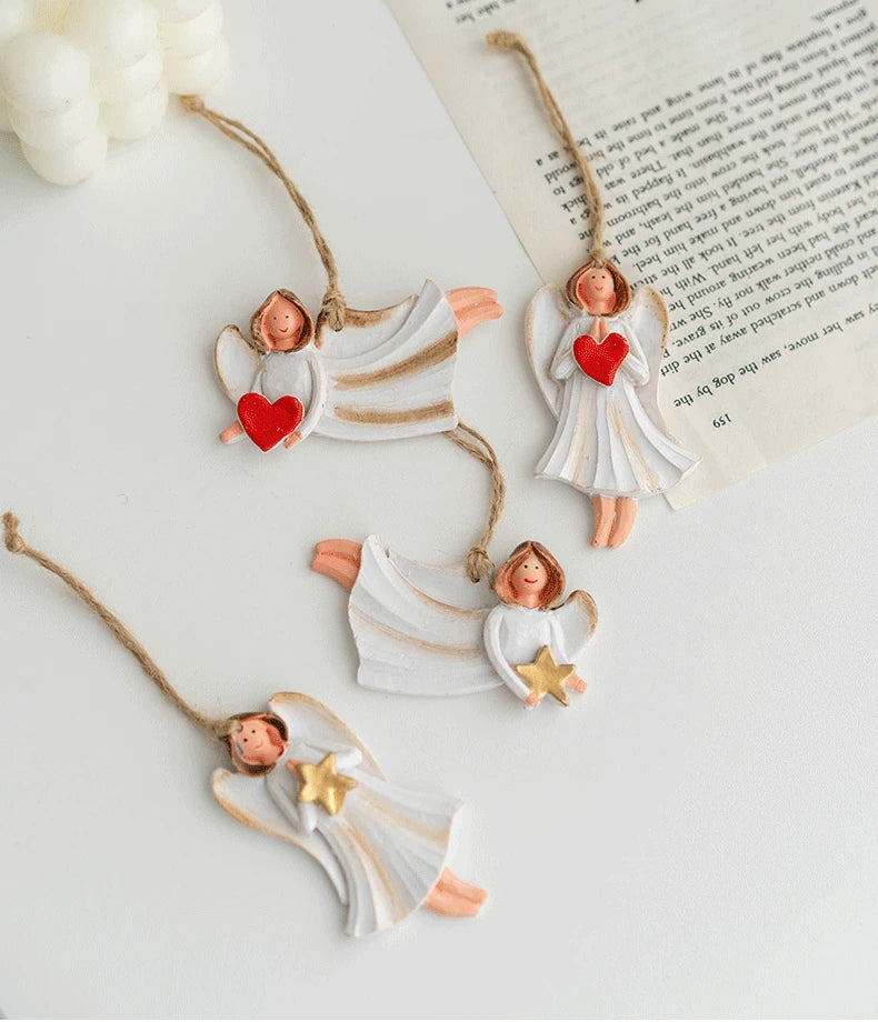 Resin Christmas Ornaments – Santa, Angel & Snowman Pendants for Tree & Holiday Décor 2025