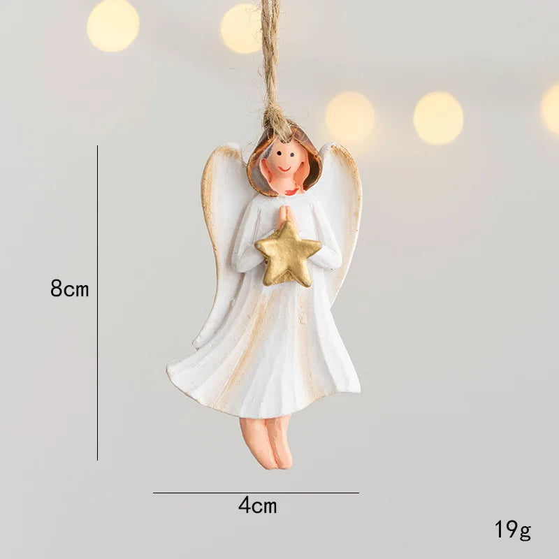Resin Christmas Ornaments – Santa, Angel & Snowman Pendants for Tree & Holiday Décor 2025