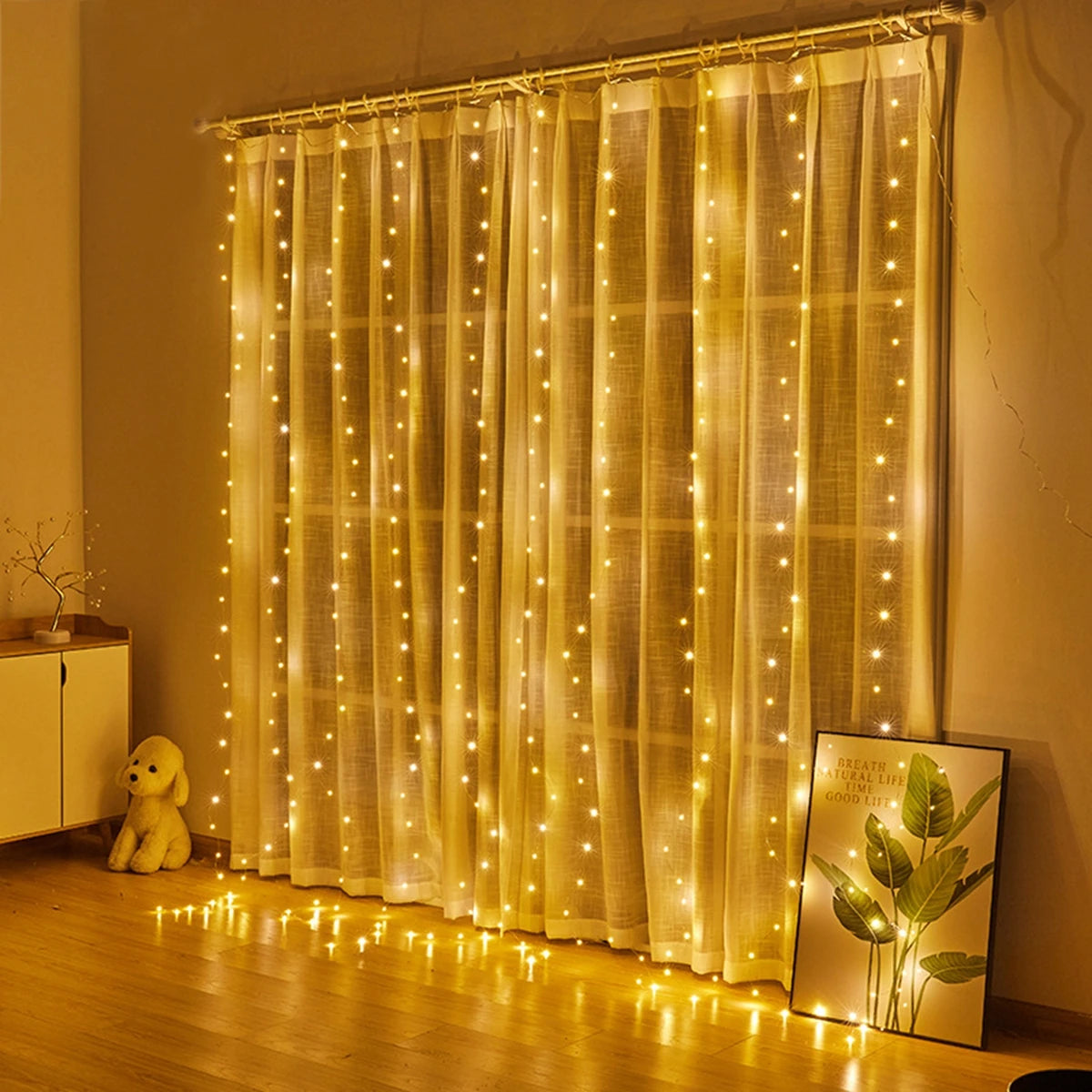 Christmas Curtain Lights Garland – 2025 Holiday Décor