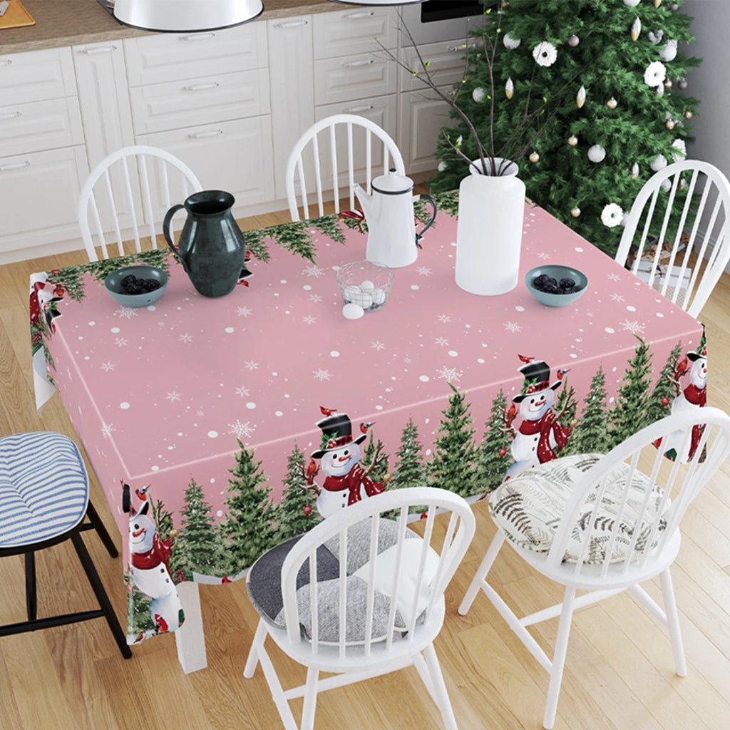 Christmas Snowflake Plastic Tablecloth – Merry Christmas 2025, Navidad & Natal Holiday Table Décor for Xmas & New Year 2026