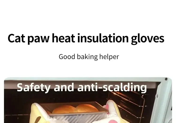 Cat Paw Oven Gloves – Heat Resistant Baking Mitts