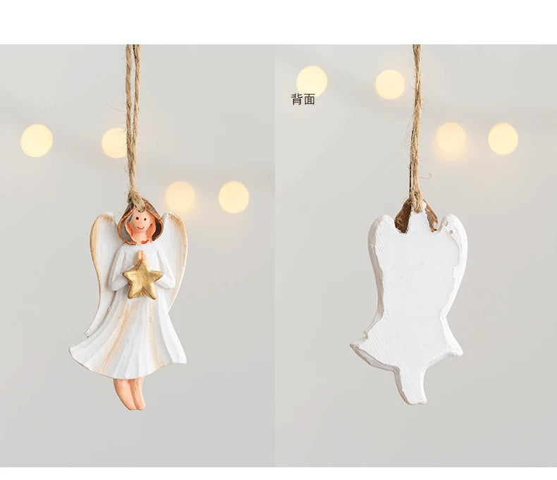 Resin Christmas Ornaments – Santa, Angel & Snowman Pendants for Tree & Holiday Décor 2025