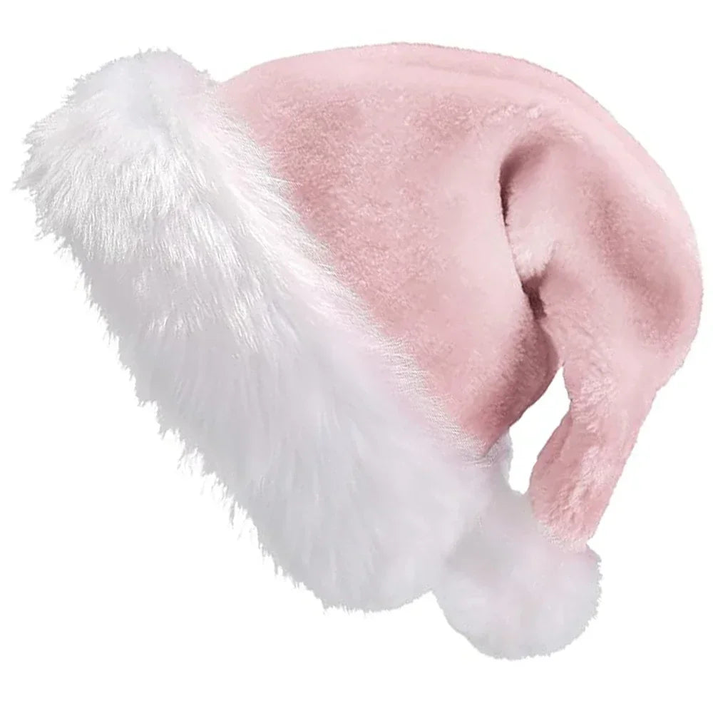 Christmas Santa Hats for Adults – Men & Women Holiday Hats in Red, Green, Blue, Pink, Purple, Black & White