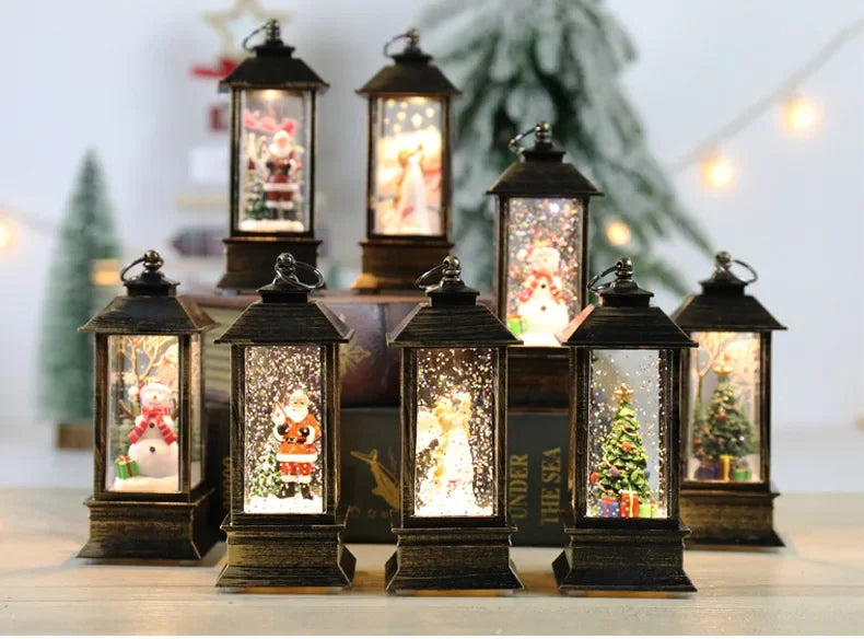 Santa Claus Crystal Wind Lights – Christmas Party Décor