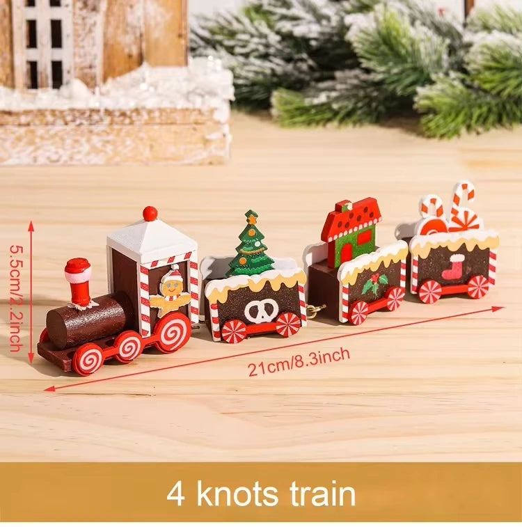 Christmas Train Decorations – Wooden Merry Christmas Ornament for Home & Holiday Décor 2024/2025
