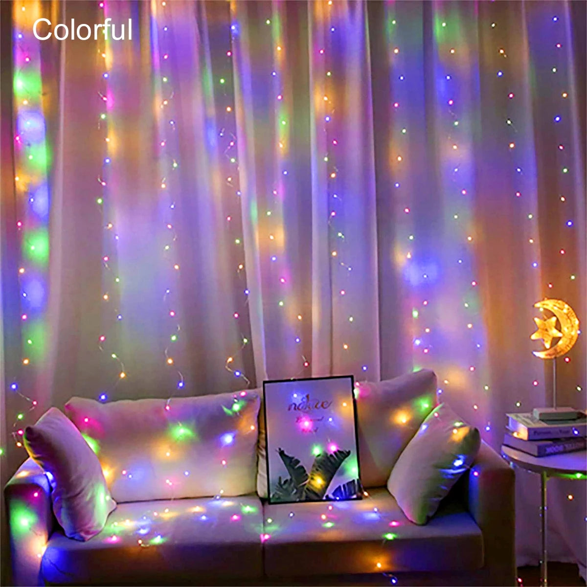 Christmas Curtain Lights Garland – 2025 Holiday Décor