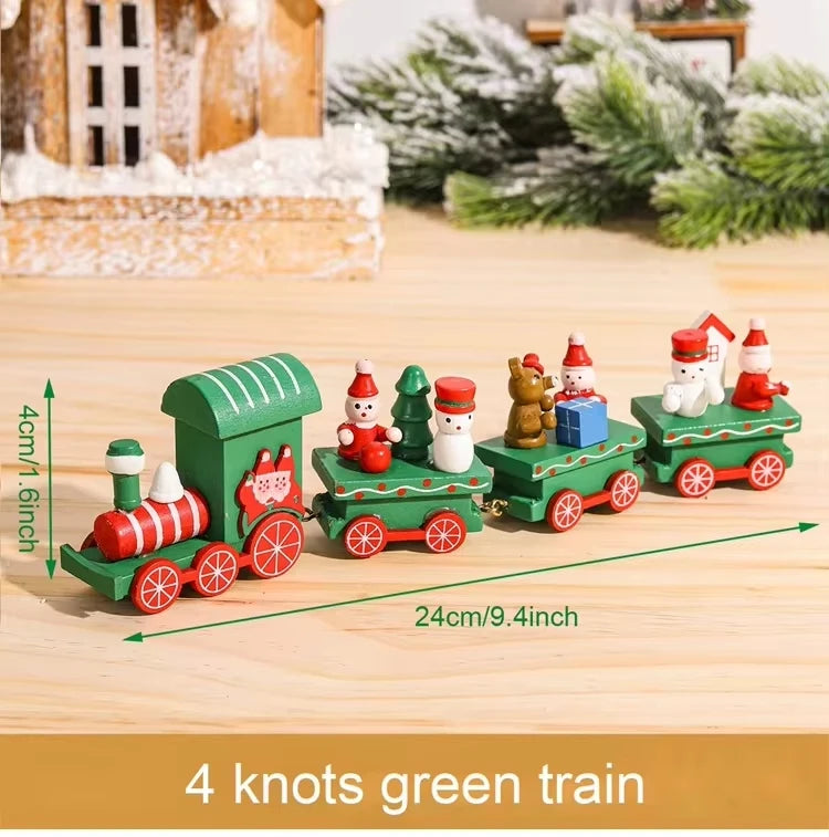 Christmas Train Decorations – Wooden Merry Christmas Ornament for Home & Holiday Décor 2024/2025
