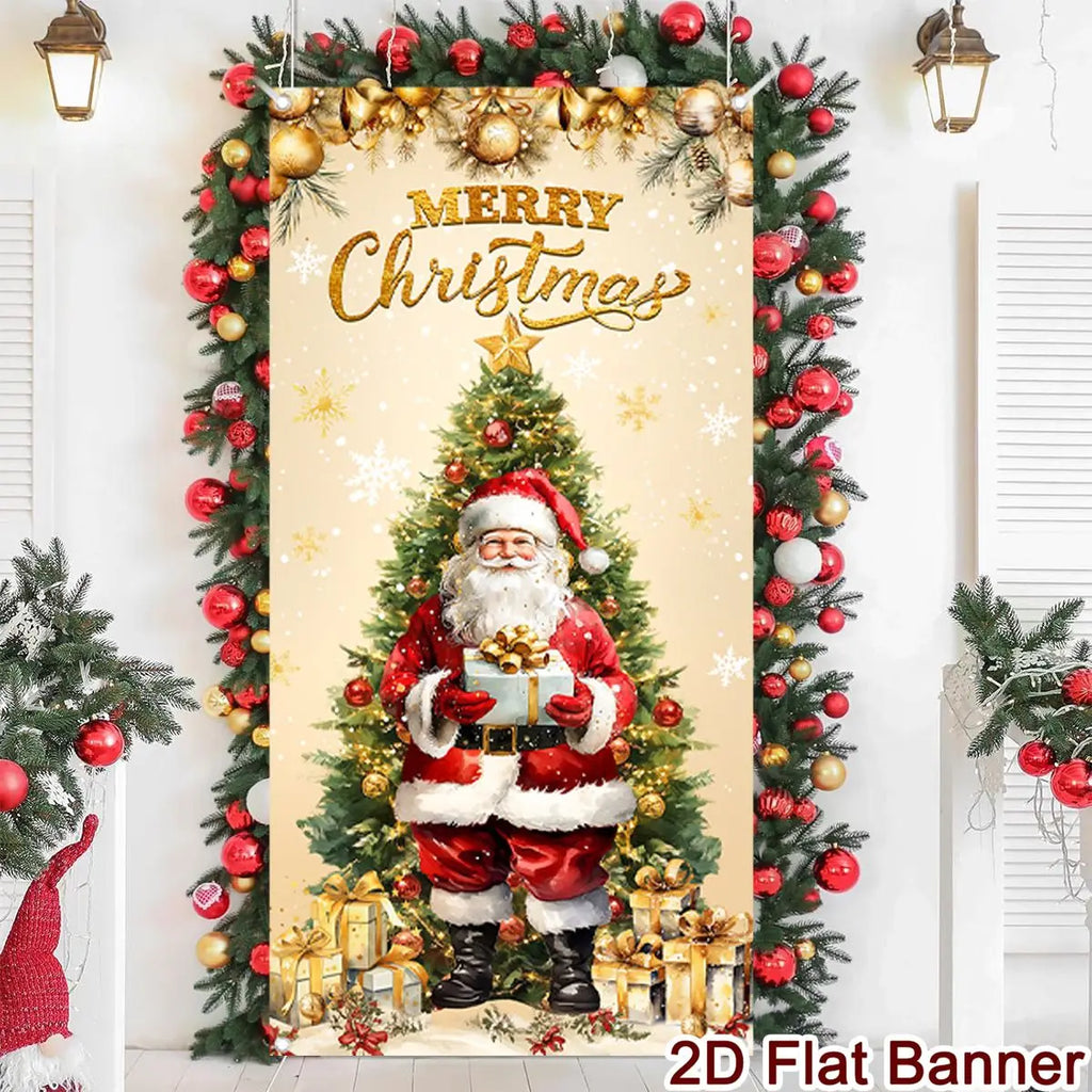 Christmas Door Banner – Merry Christmas Hanging Wall & Door Decoration for Home 2025/2026