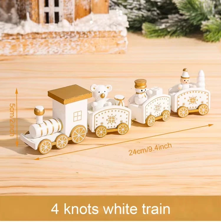 Christmas Train Decorations – Wooden Merry Christmas Ornament for Home & Holiday Décor 2024/2025
