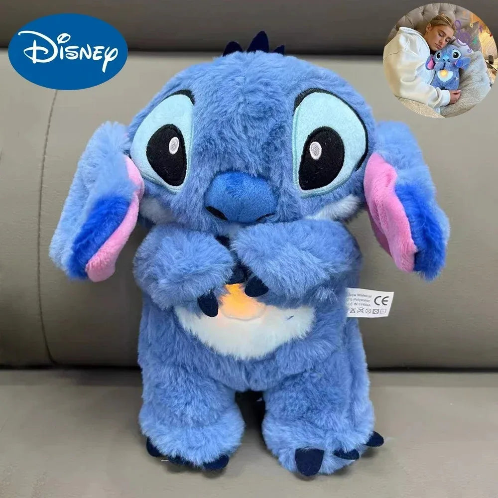 New Stitch Plush Doll – Lilo & Stitch Kawaii Soft Peluche Toy with Music & Light, Baby Sleep Soother, Anime Gift for Kids